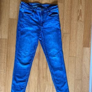 These are womens next level stretch blue jeans